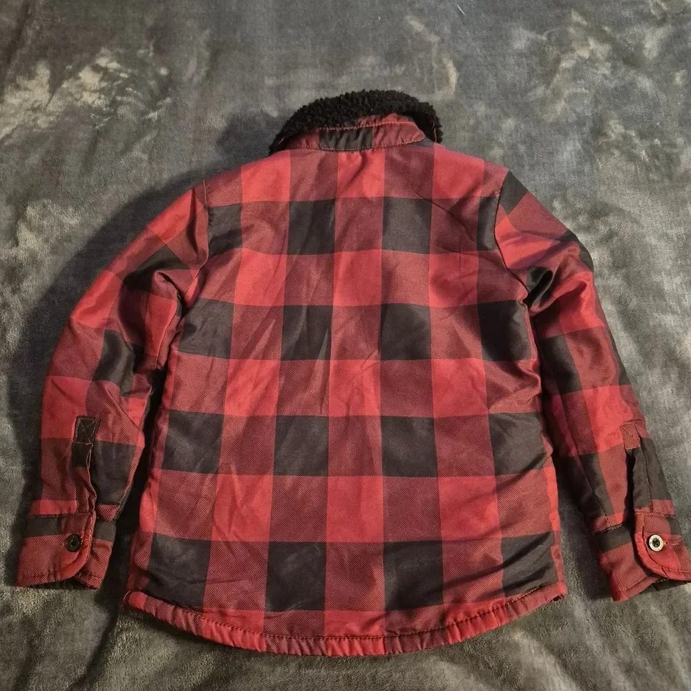 Buffalo David Bitton-Living The Dream 4T Black & Red Flannel Jacket